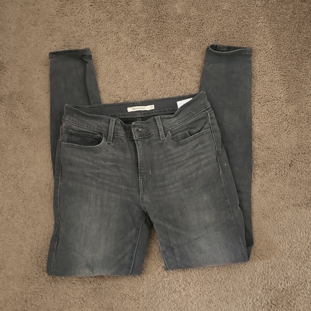 Levis 710 super skinny size 27 - gray